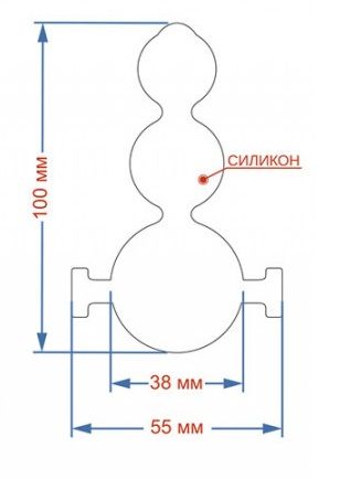 Силиконовый кляп-ёлочка на кожаных ремешках 2