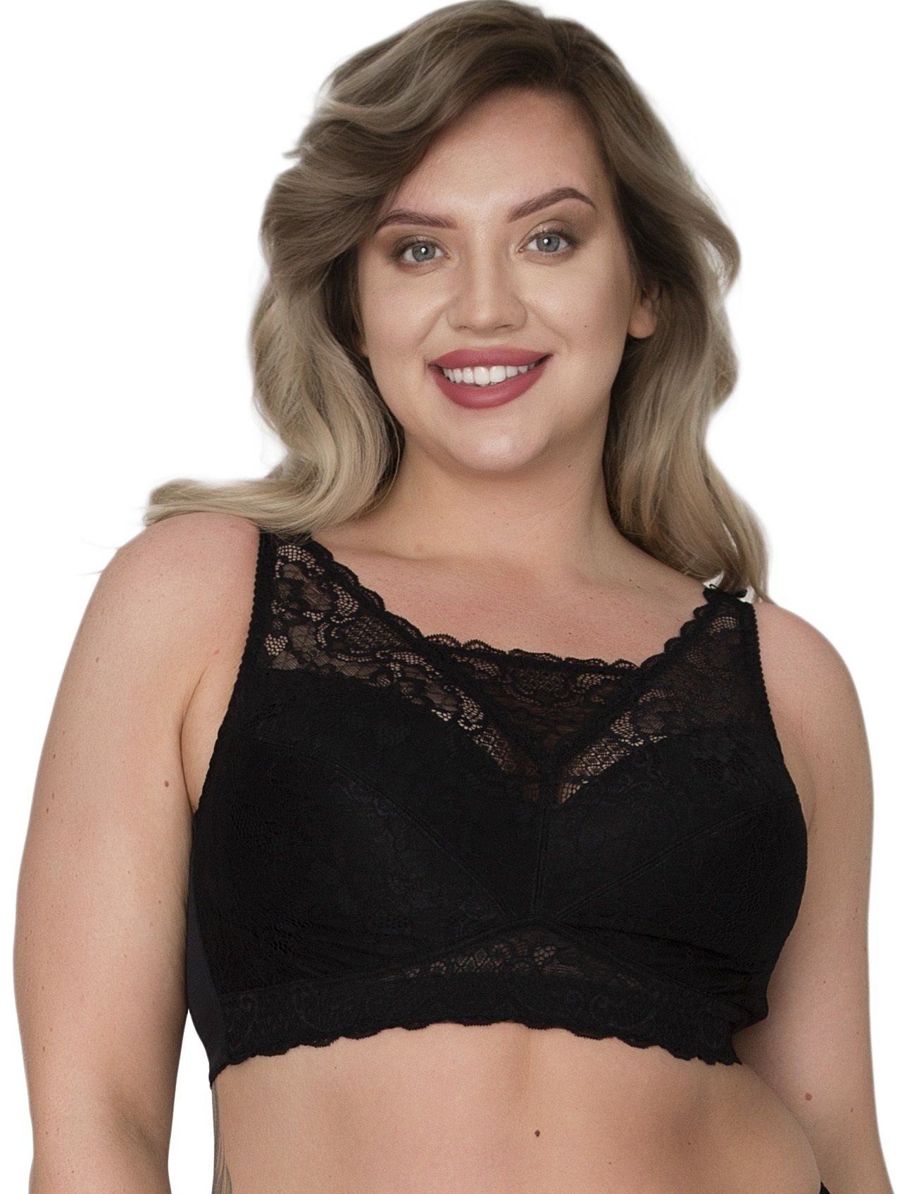 Кружевной бюстгальтер-топ с мягкими чашками 2