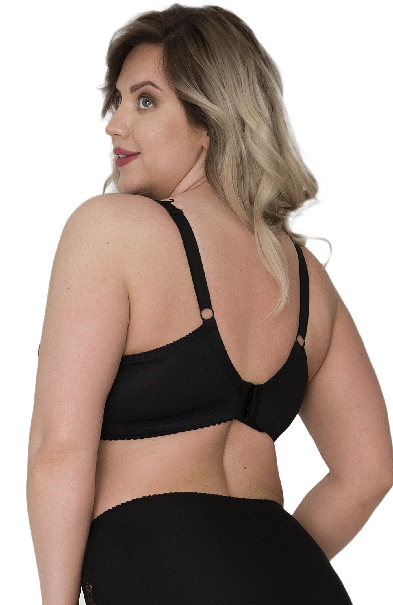 Кружевной бюстгальтер-топ +size с мягкими чашками 3