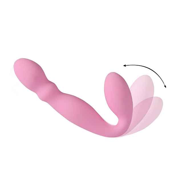 Розовый безремневой вибрострапон - 17,8 см. 2