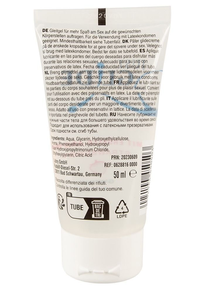 Лубрикант на водной основе Just Glide Strawberry с ароматом клубники - 50 мл. 2