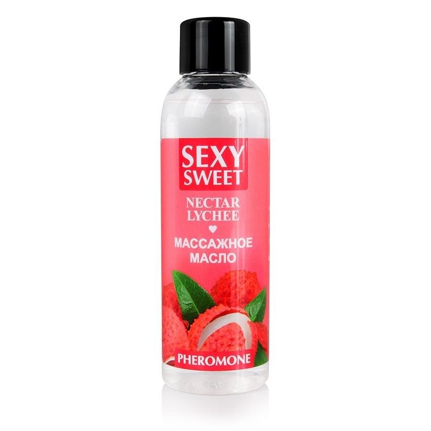 Массажное масло Sexy Sweet Nectar Lychee с феромонами и ароматом личи - 75 мл. 1