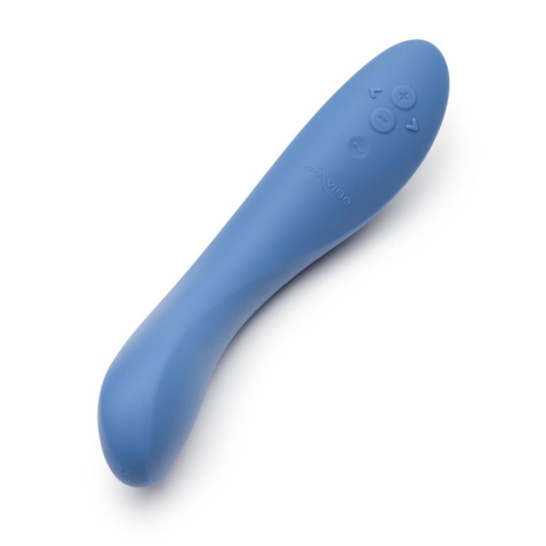 Голубой изогнутый вибромассажер We-Vibe Rave 2 - 21,7 см. 10