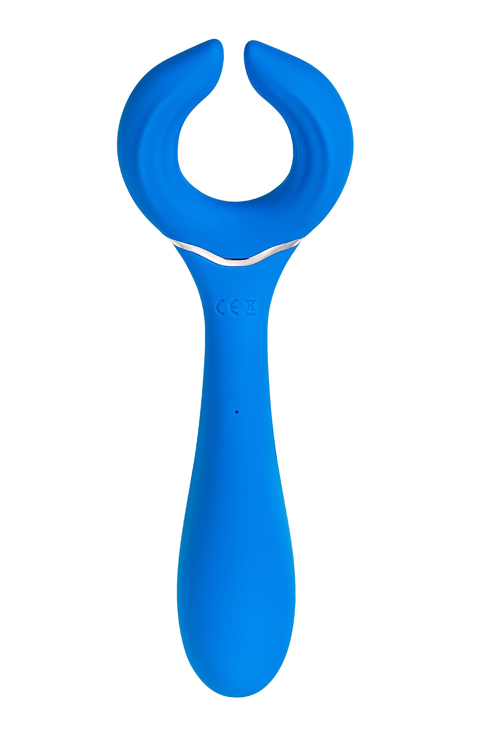 Голубой многофункциональный вибратор Whally - 18,5 см. 3