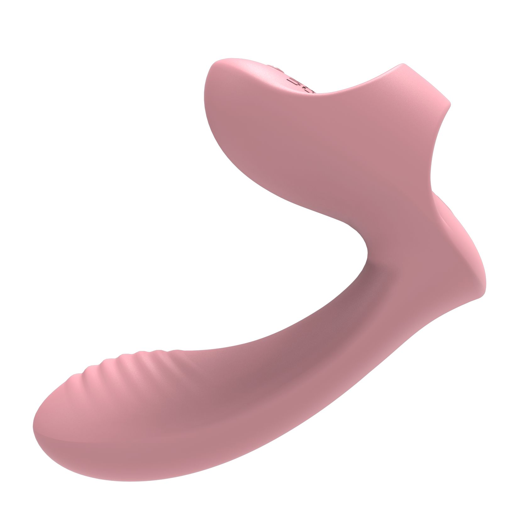 Нежно-розовый вибромассажер с петелькой на палец 6