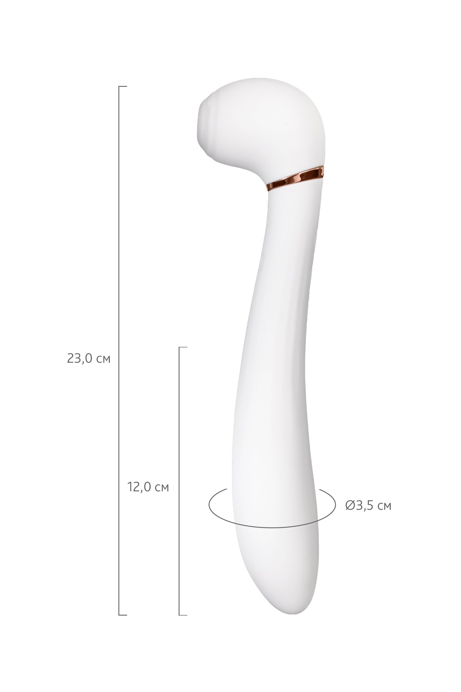 Белый вибратор с вакуумной стимуляцией Jasmine - 23 см. 6