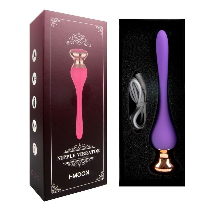 Фиолетовый вибромассажер Nipple Vibrator - 14,5 см. 8
