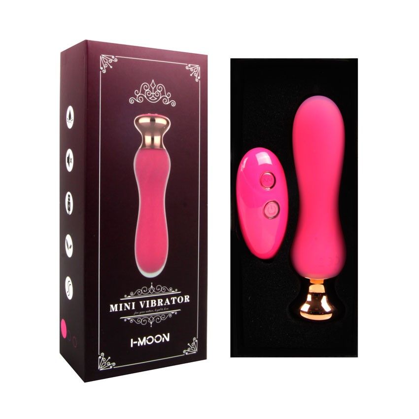 Розовый мини-вибратор Mini Vibrator с пультом ДУ - 12,5 см. 8