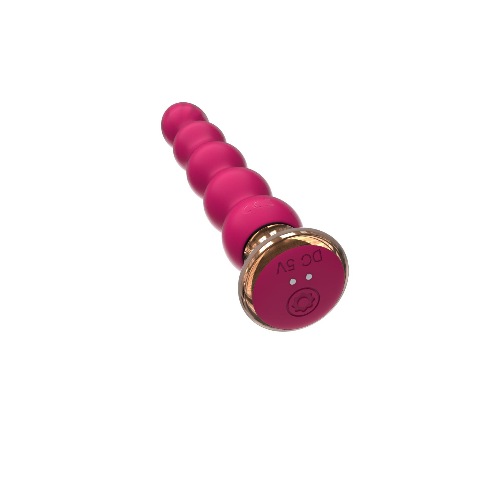 Розовый вибратор-ёлочка Mini Vibrator с пультом ДУ - 19 см. 3