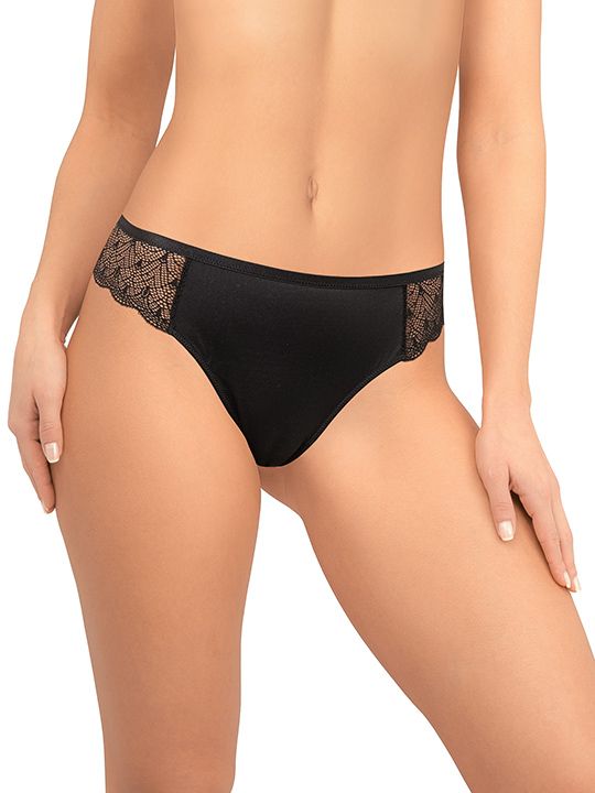 Трусики-бразилиана из кружева и микрофибры 3