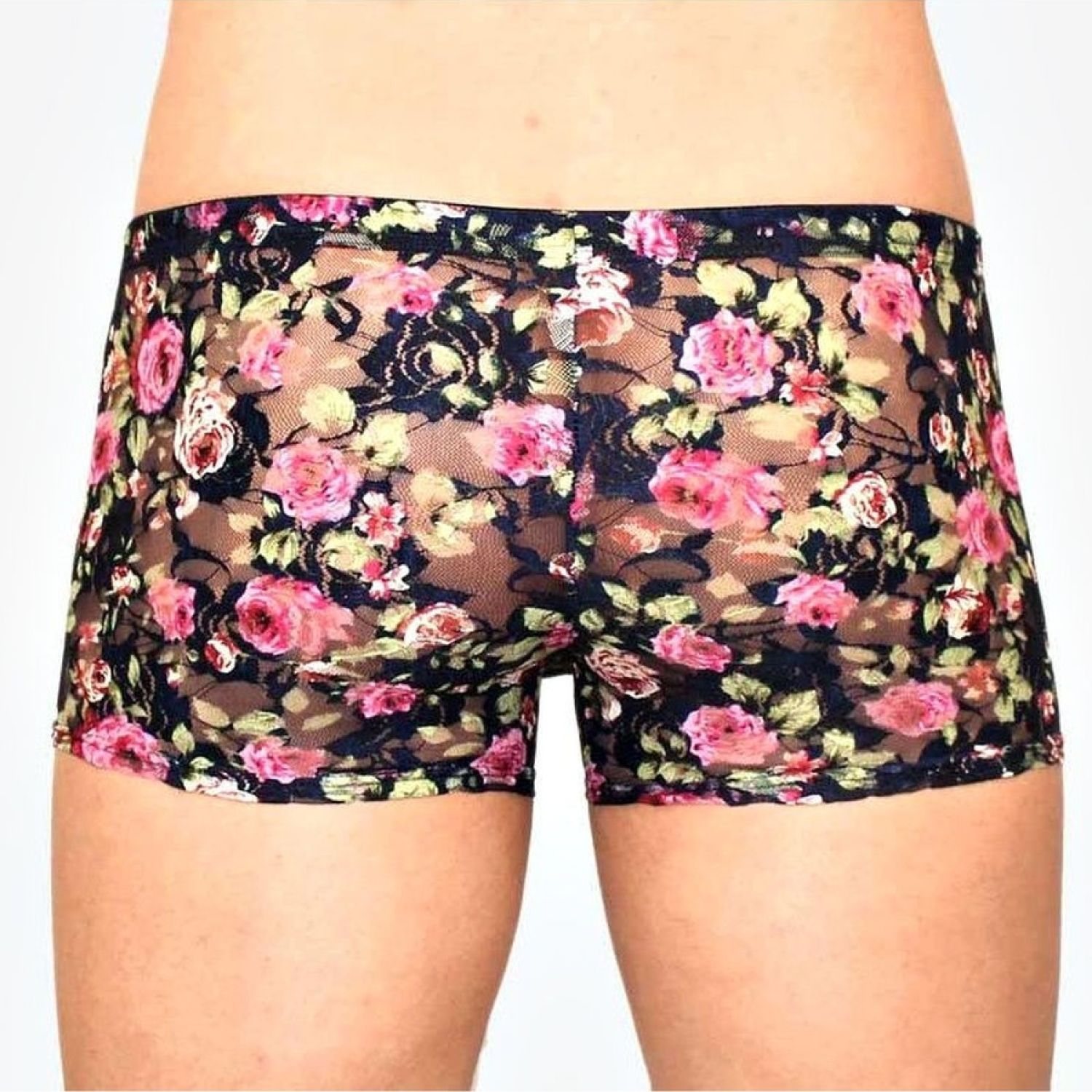 Мужские сетчатые трусы-боксеры с розами Rose Boxer 3