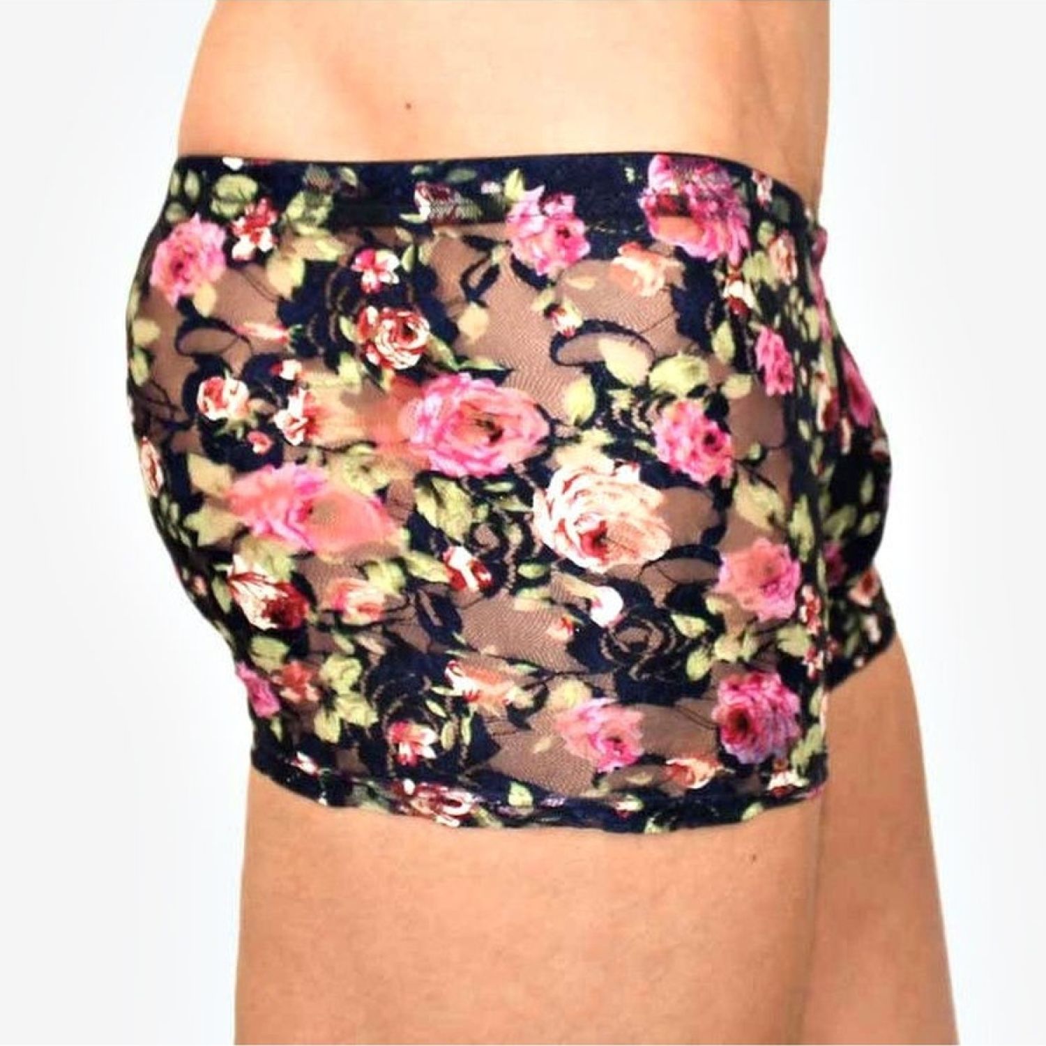 Мужские сетчатые трусы-боксеры с розами Rose Boxer 2