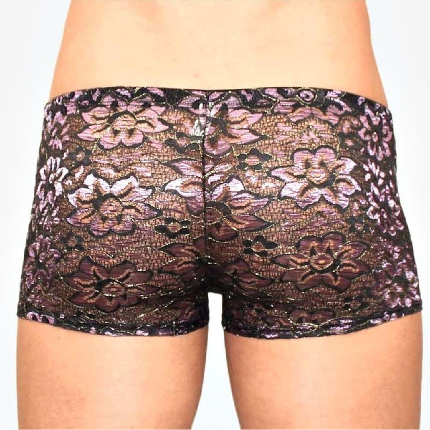 Мужские трусы-боксеры с контрастным цветочным узором 3