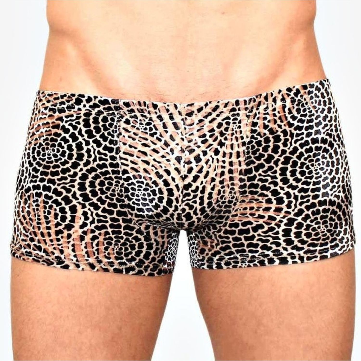 Мужские трусы-боксеры с велюровым цветочным узором 1