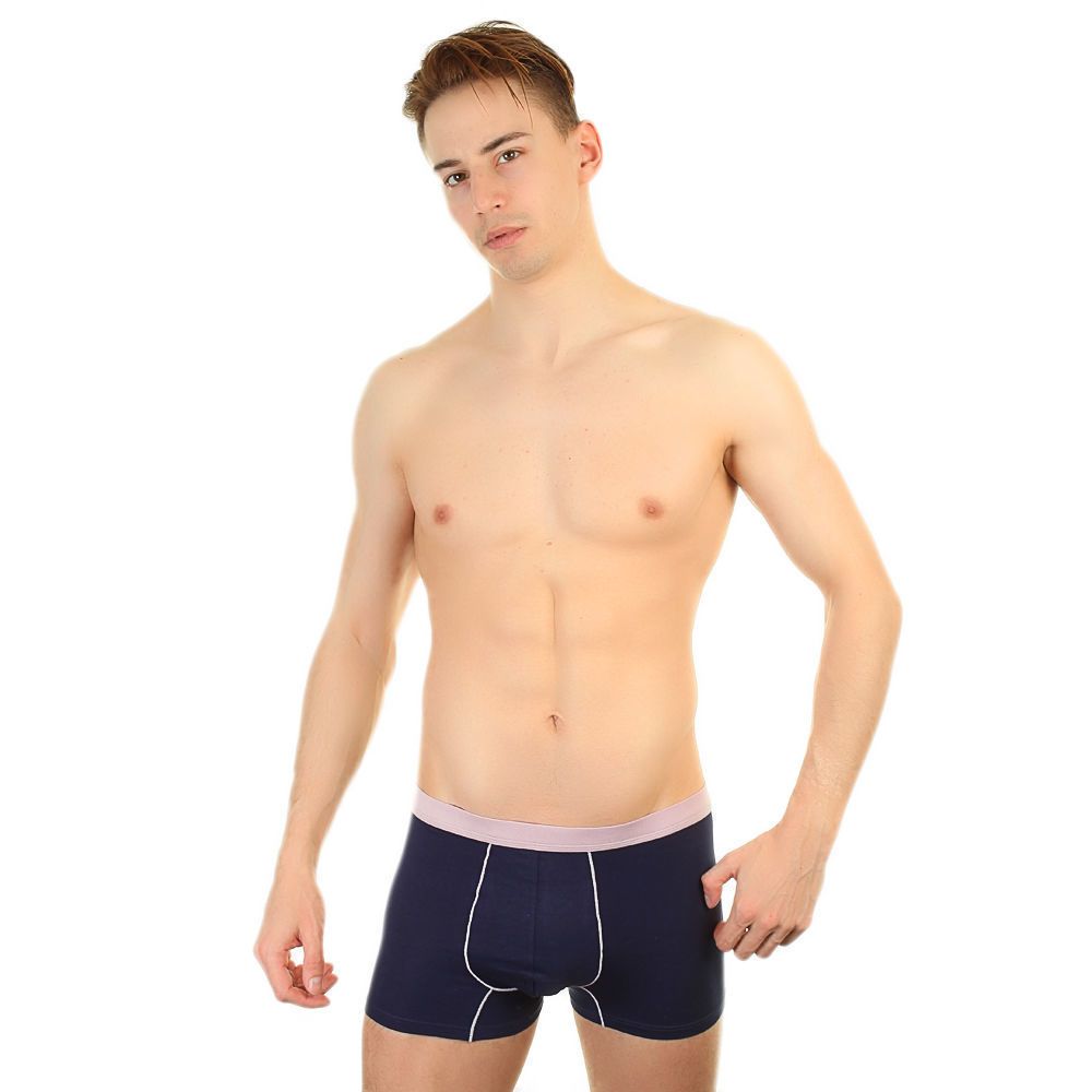 Мужские трусы-боксеры с контрастной окантовкой гульфика 3