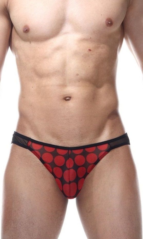 Трусы-слипы в крупный красный горох 1