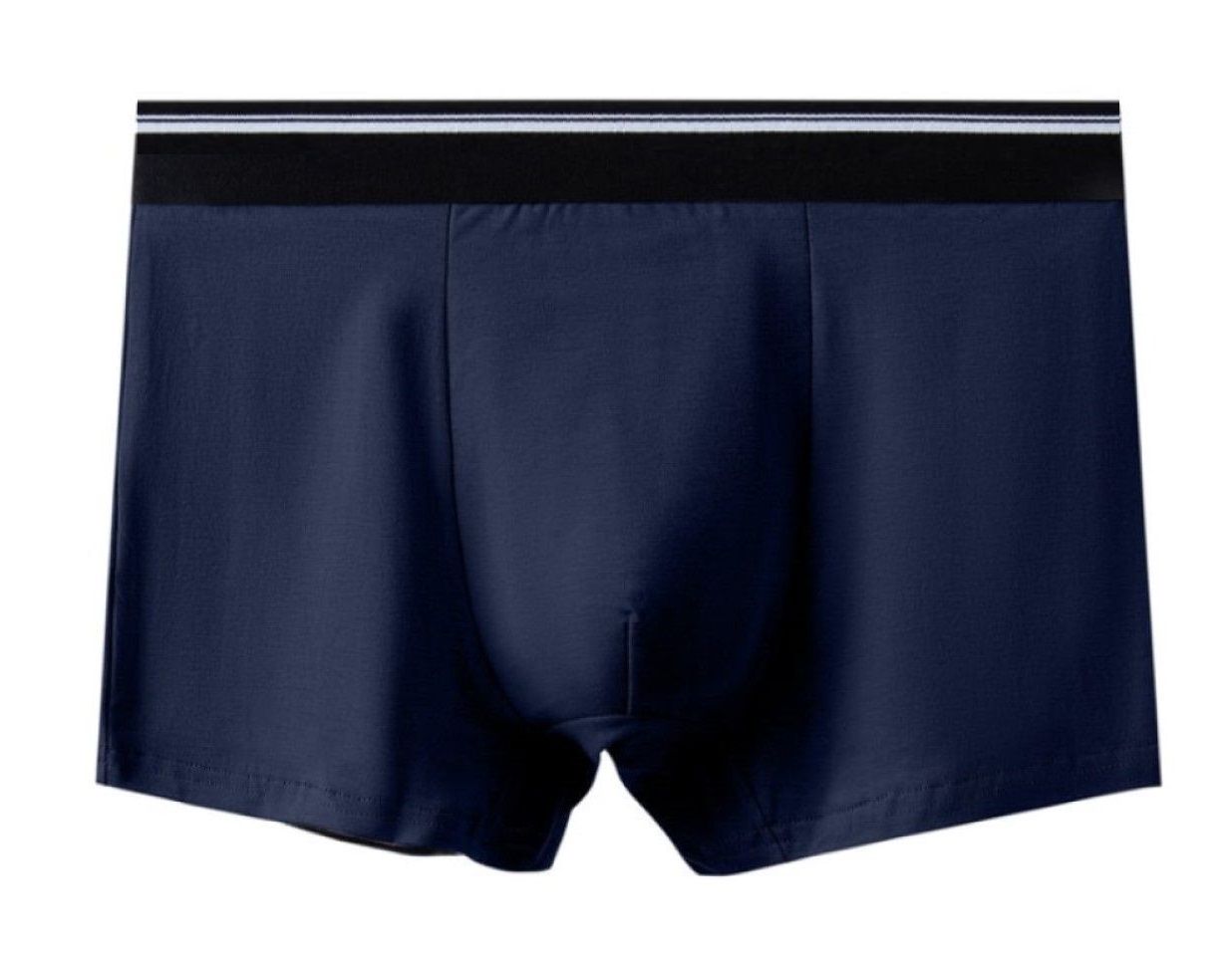 Мужские однотонные трусы-боксеры с резинкой в полоску 2