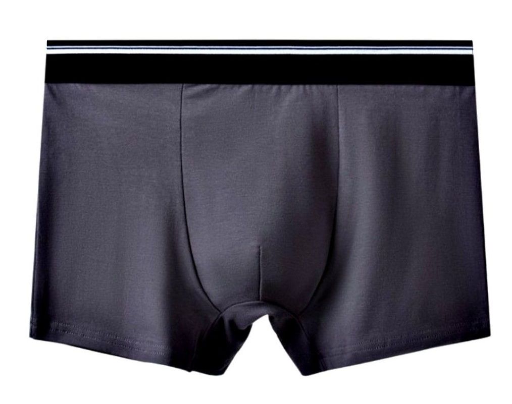 Мужские однотонные трусы-боксеры с резинкой в полоску 3