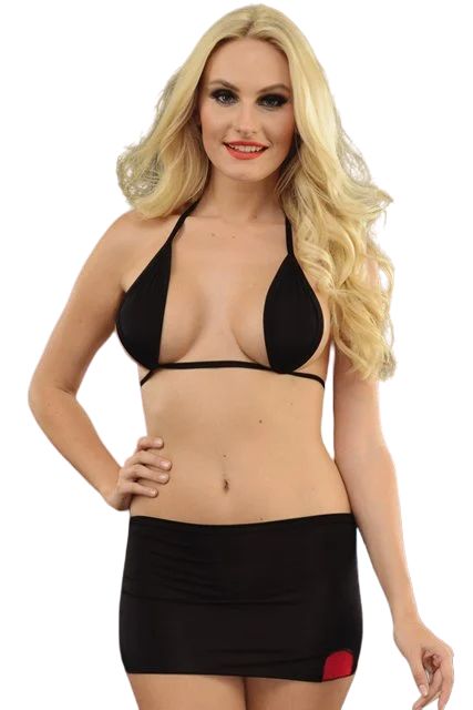 Сексуальный комплект: микро-лиф и облегающая юбка 1