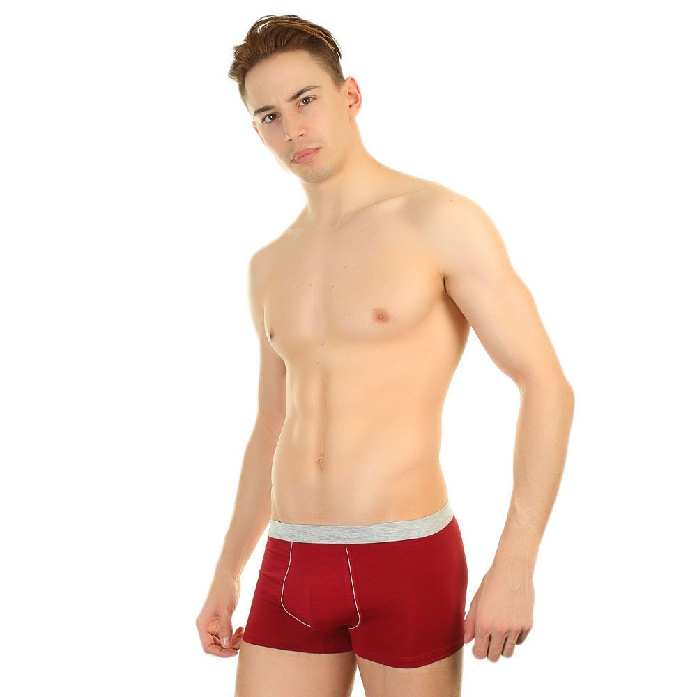 Мужские трусы-боксеры с меланжевой окантовкой и резинкой 3