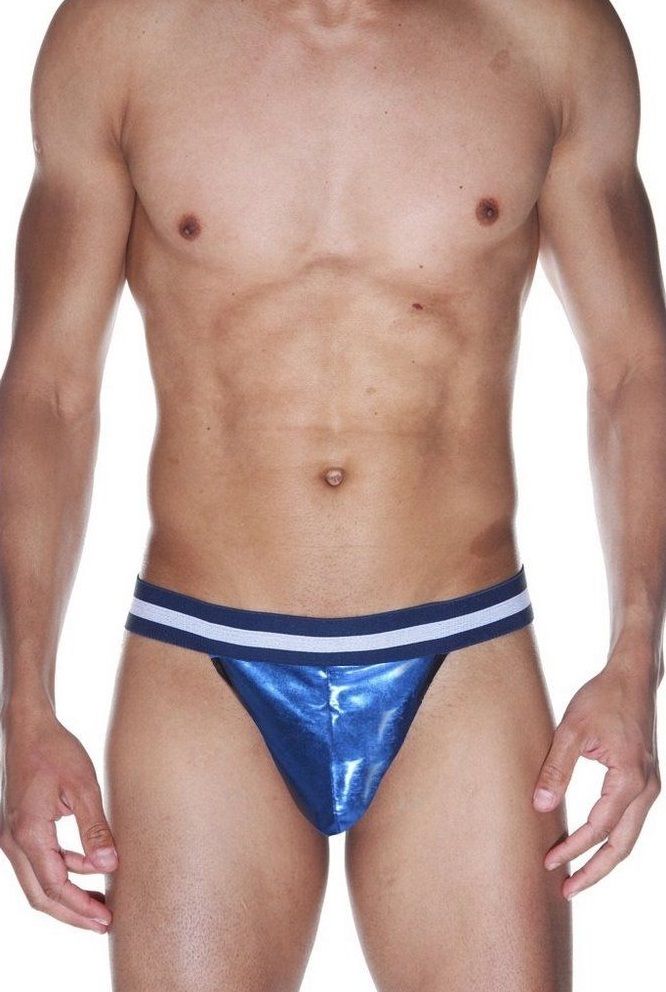 Блестящие трусы-тонги на широкой резинке 1