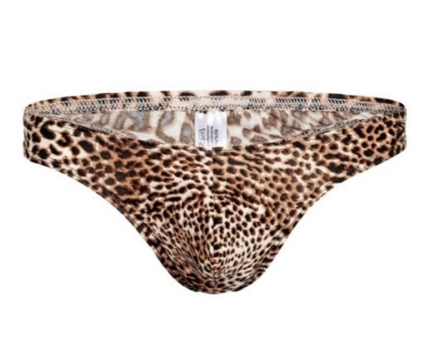 Мужские трусы-тонги с леопардовым принтом 1