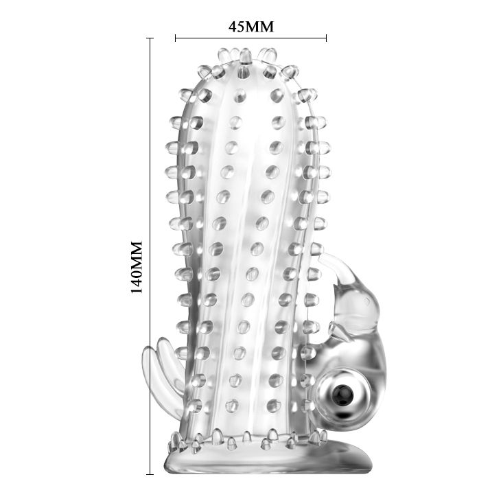 Насадка-удлинитель с пупырышками, усиками и вибрацией 10