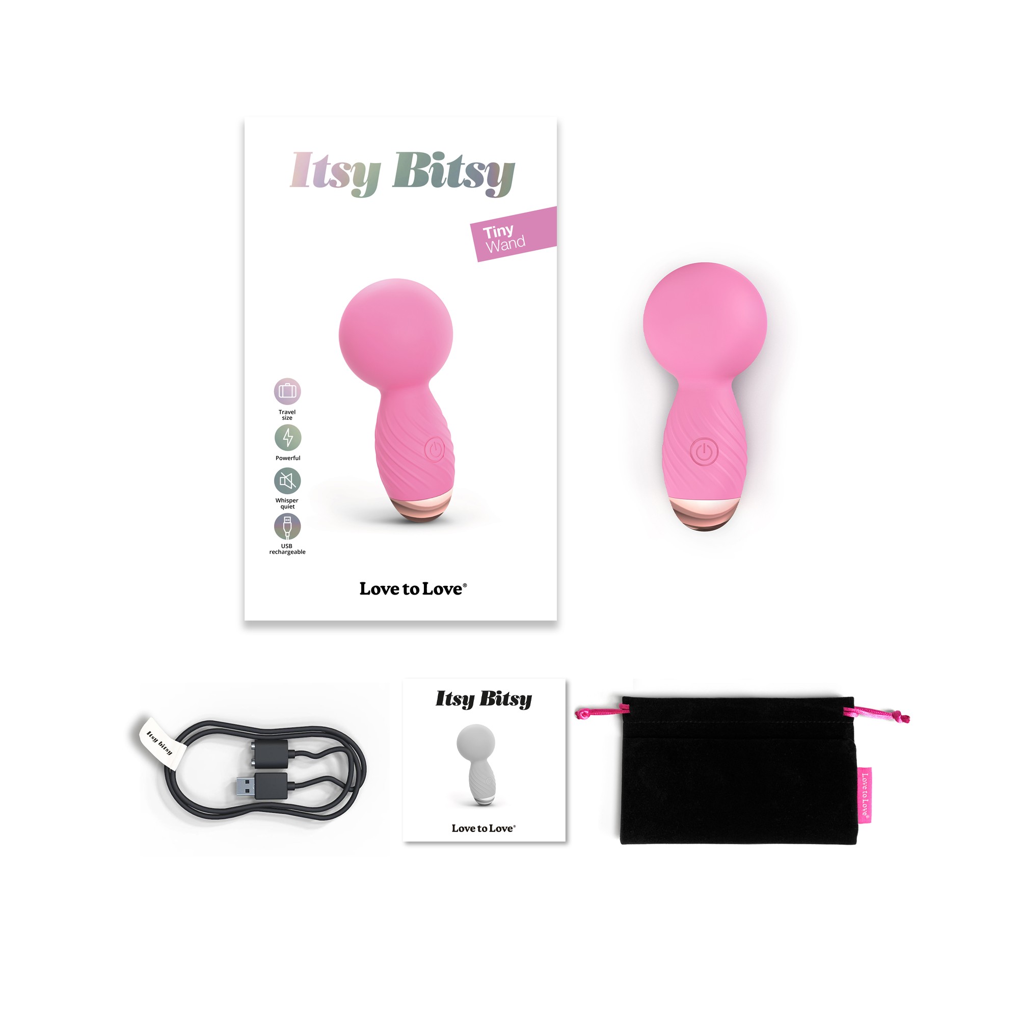 Розовый мини-wand вибратор Itsy Bitsy Mini Wand Vibrator 4