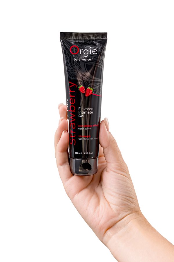 Интимный гель на водной основе Lube Tube Strawberry с клубничным вкусом - 100 мл. 3
