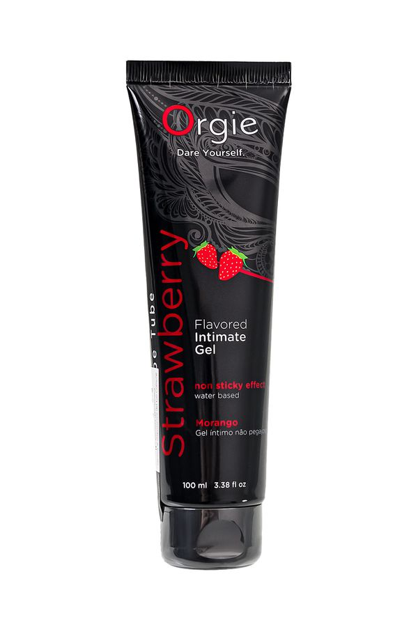 Интимный гель на водной основе Lube Tube Strawberry с клубничным вкусом - 100 мл. 1