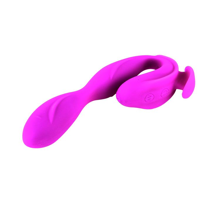 Перезаряжаемый вибромассажер с клиторальной стимуляцией - 21 см. 4