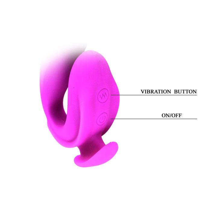 Перезаряжаемый вибромассажер с клиторальной стимуляцией - 21 см. 6