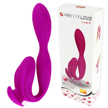 Перезаряжаемый вибромассажер с клиторальной стимуляцией - 21 см. 1