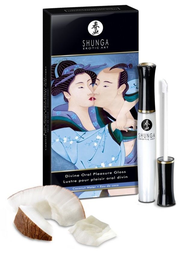 Возбуждающий блеск для губ с ароматом кокоса "Божественное удовольствие" - 10 мл. 4