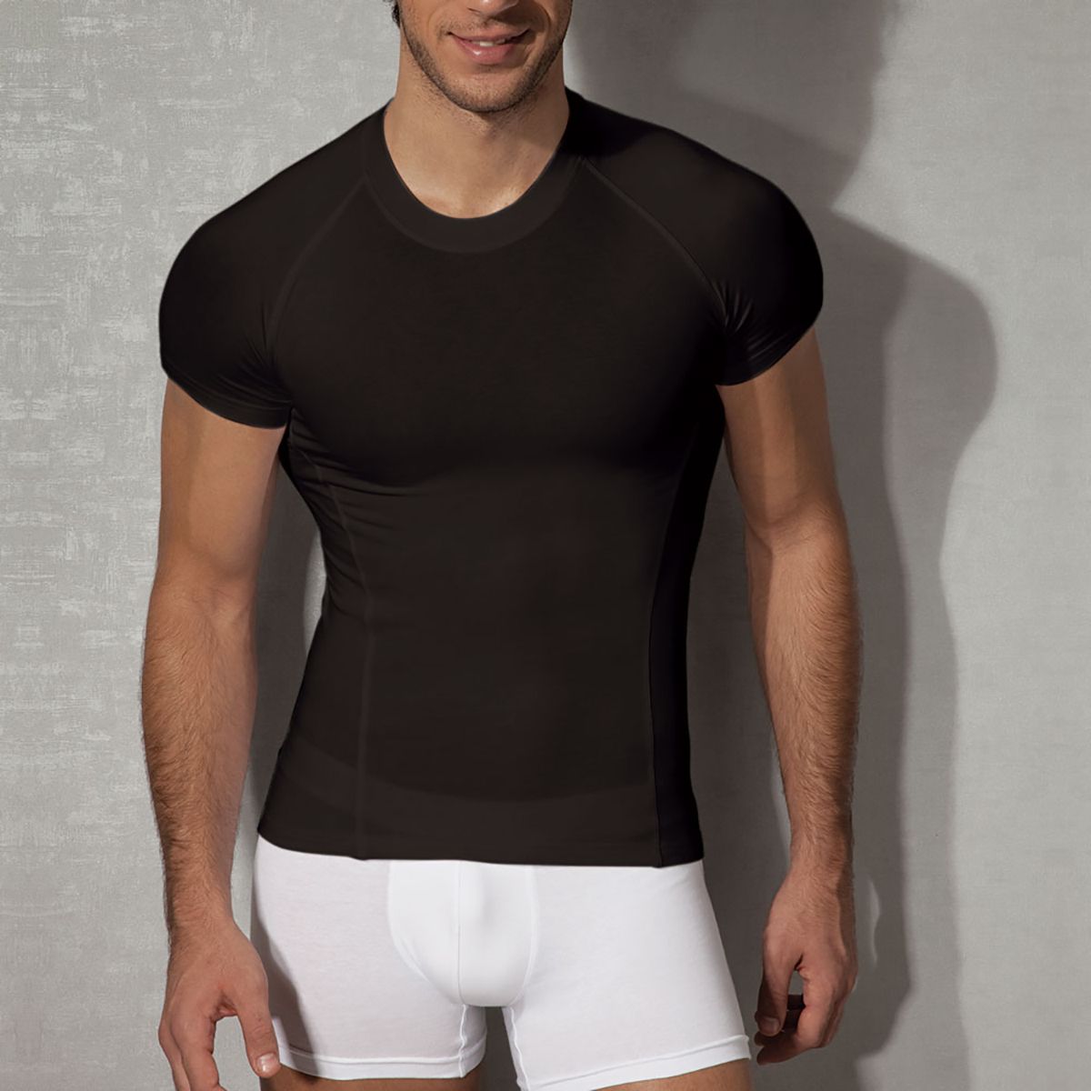 Футболка из хлопково-модальной ткани Doreanse Essentials 1