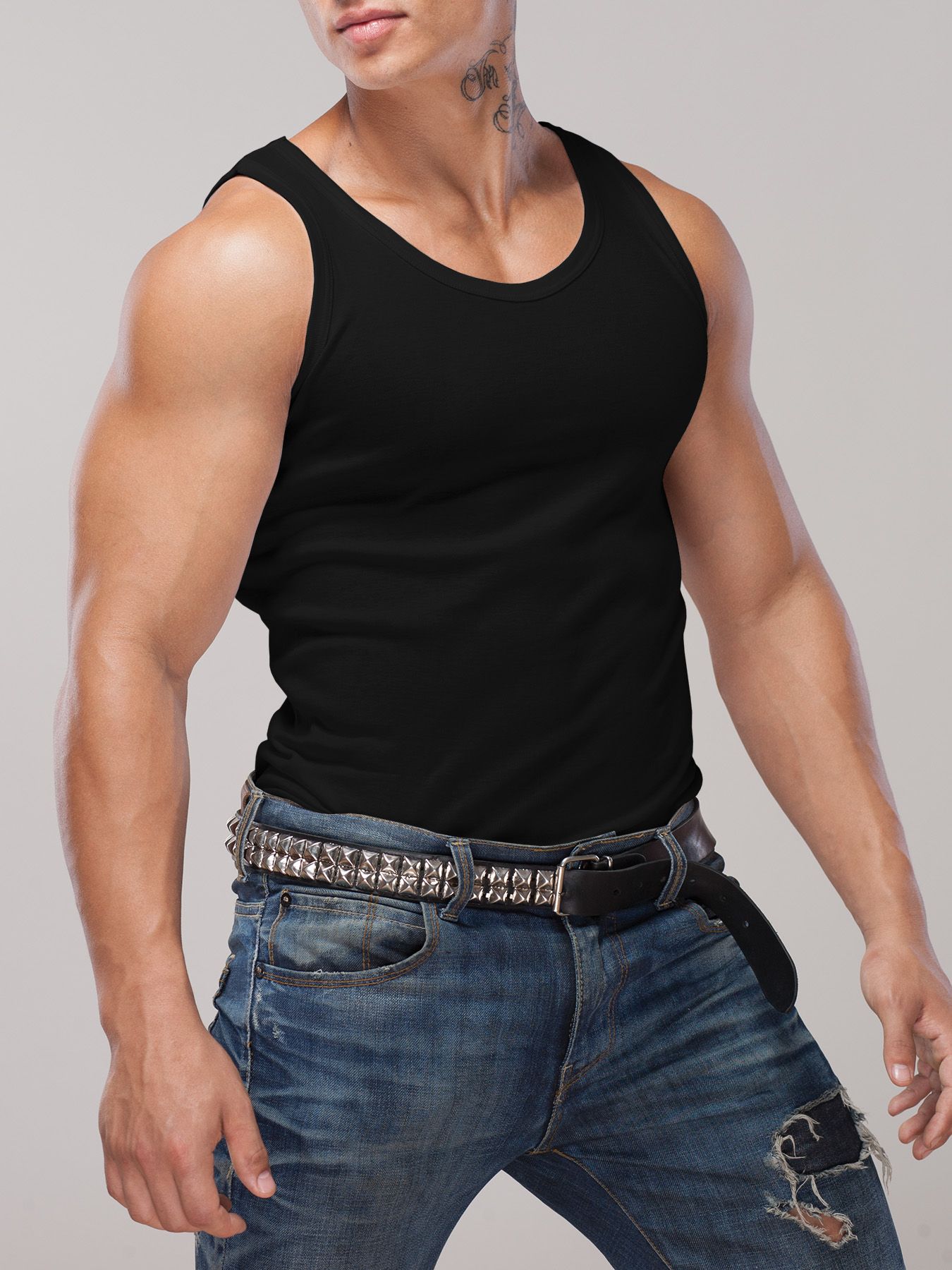 Уютная мужская майка в мелкий рубчик 7