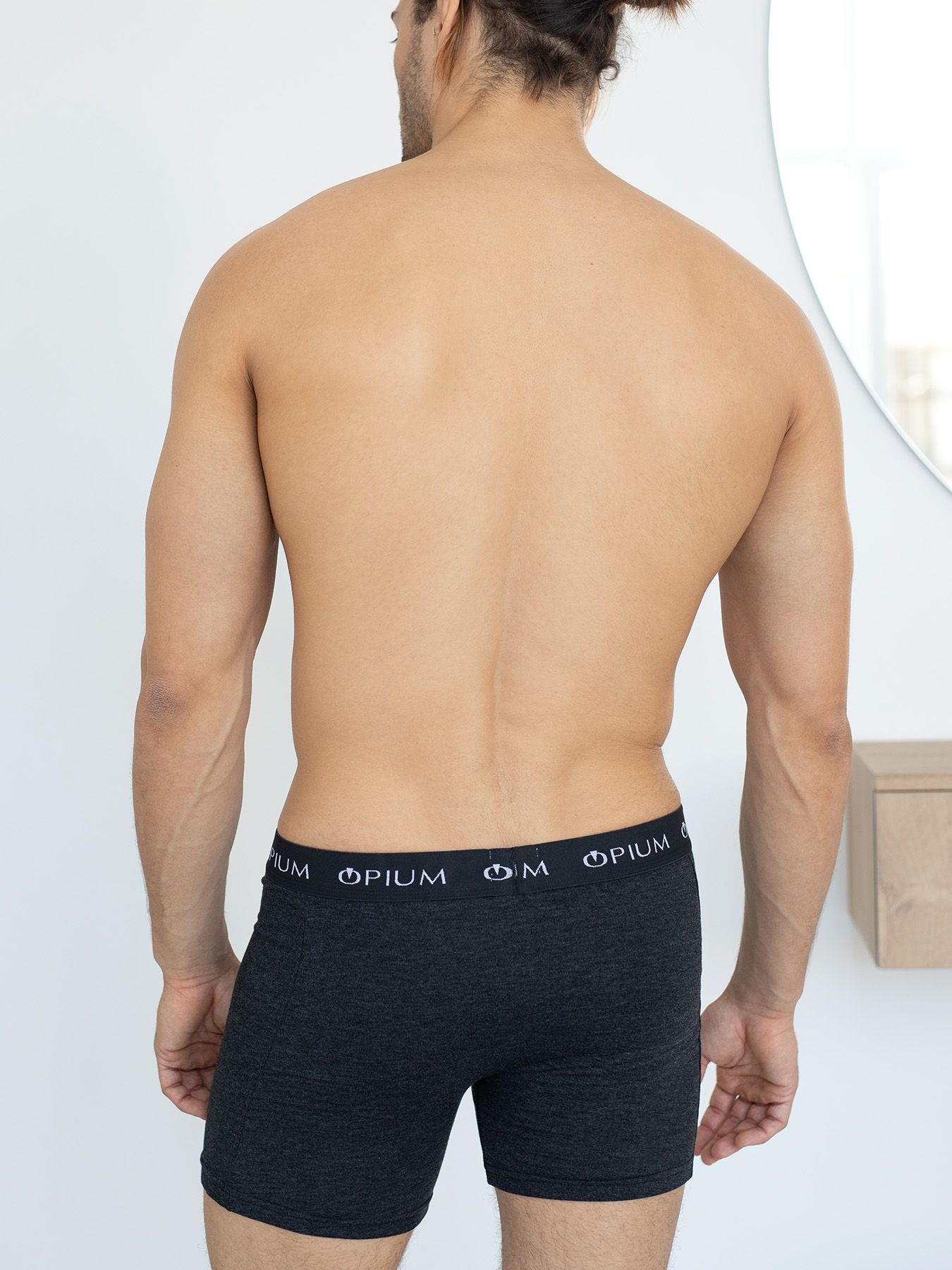 Мужские трусы-боксеры из меланжевой ткани 3