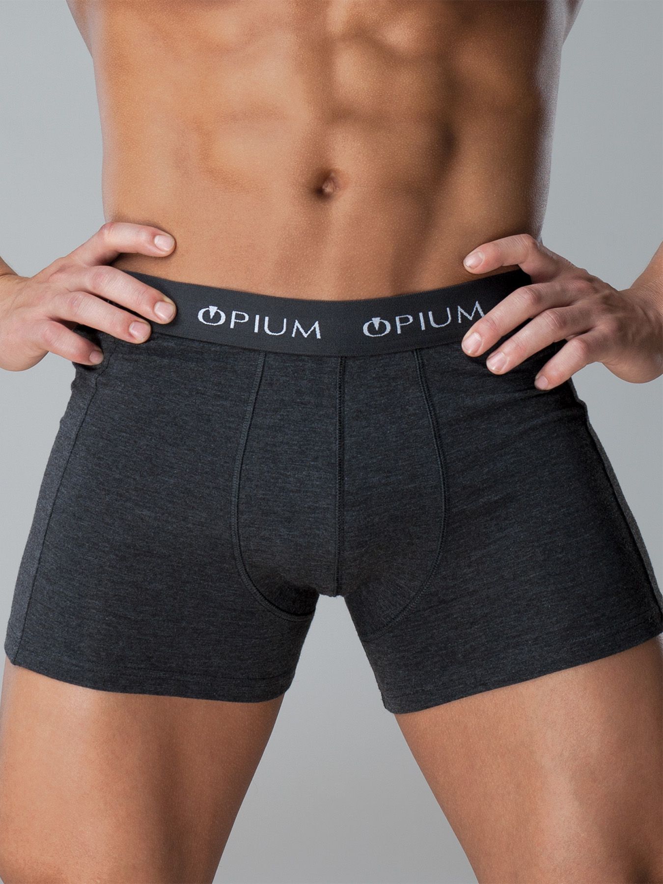 Мужские трусы-боксеры из меланжевой ткани 1