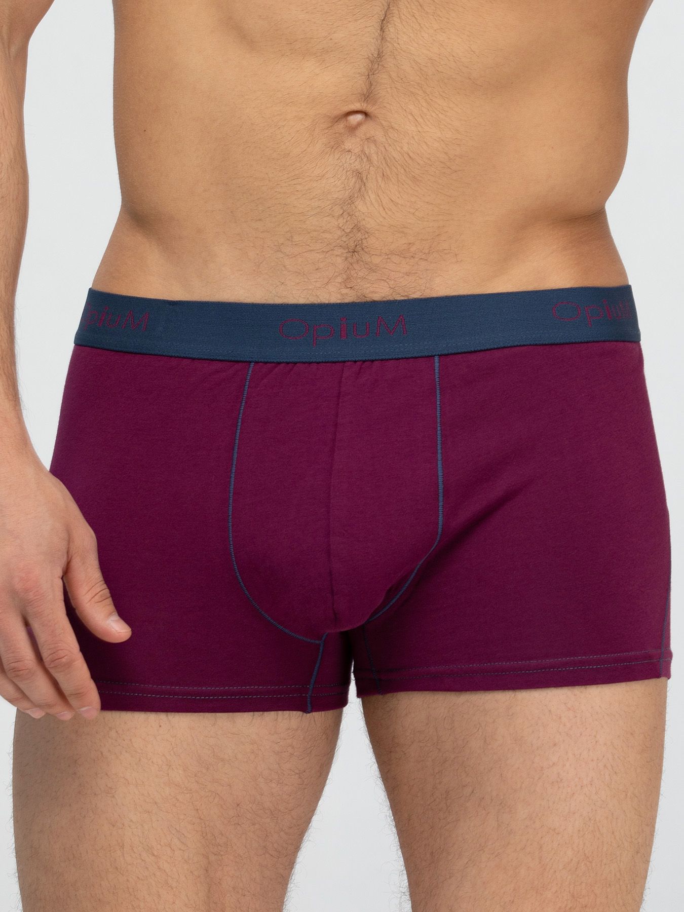 Мужские трусы-боксеры с контрастной отстрочкой 2