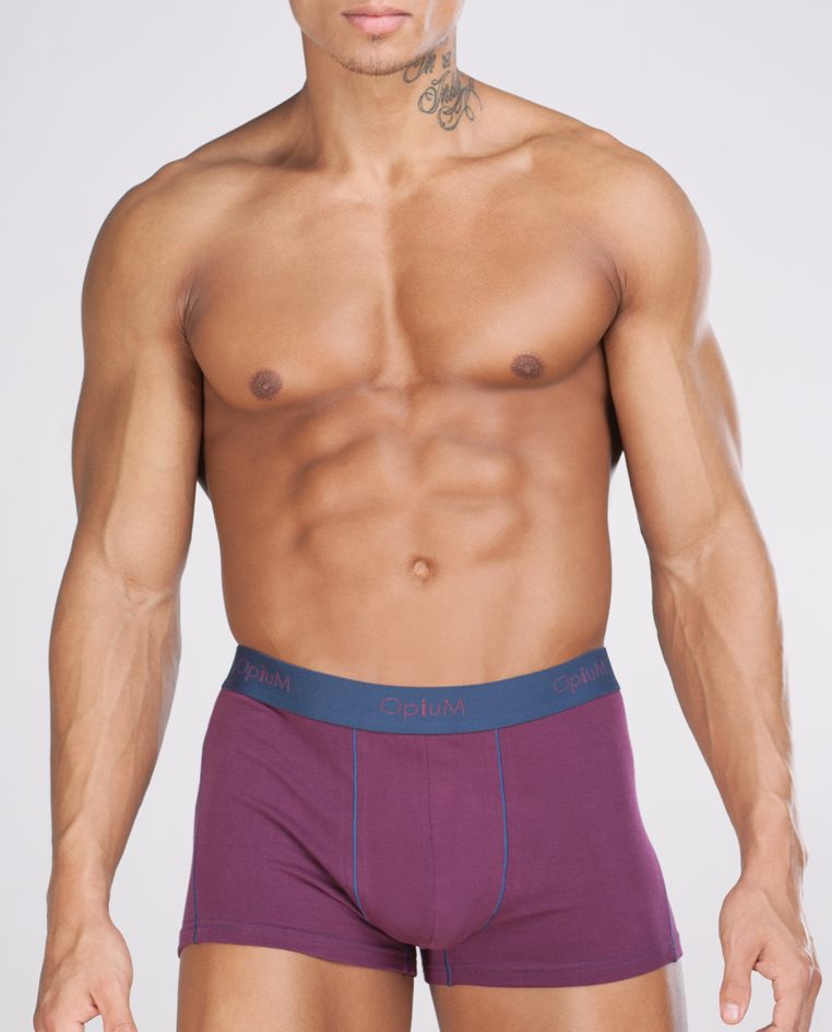 Мужские трусы-боксеры с контрастной отстрочкой 1