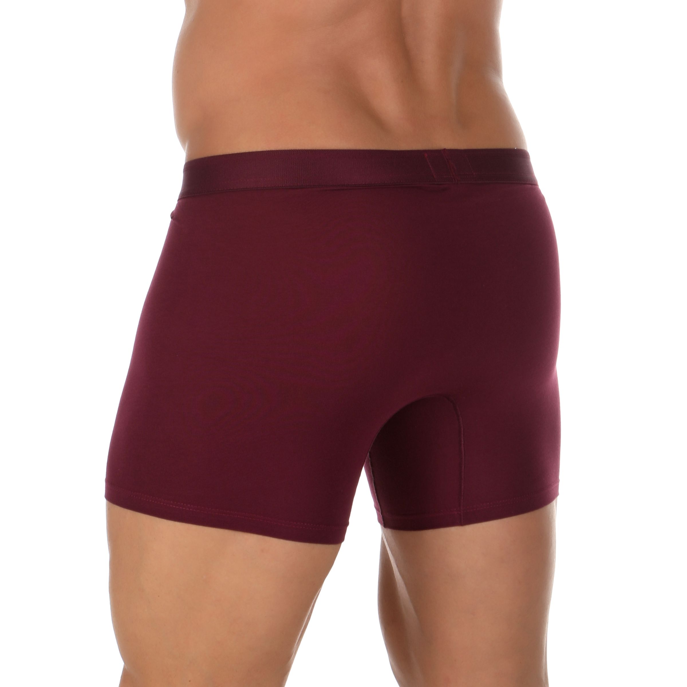 Набор из 3 мужских трусов-боксеров: зелёных, синих и бордовых 7