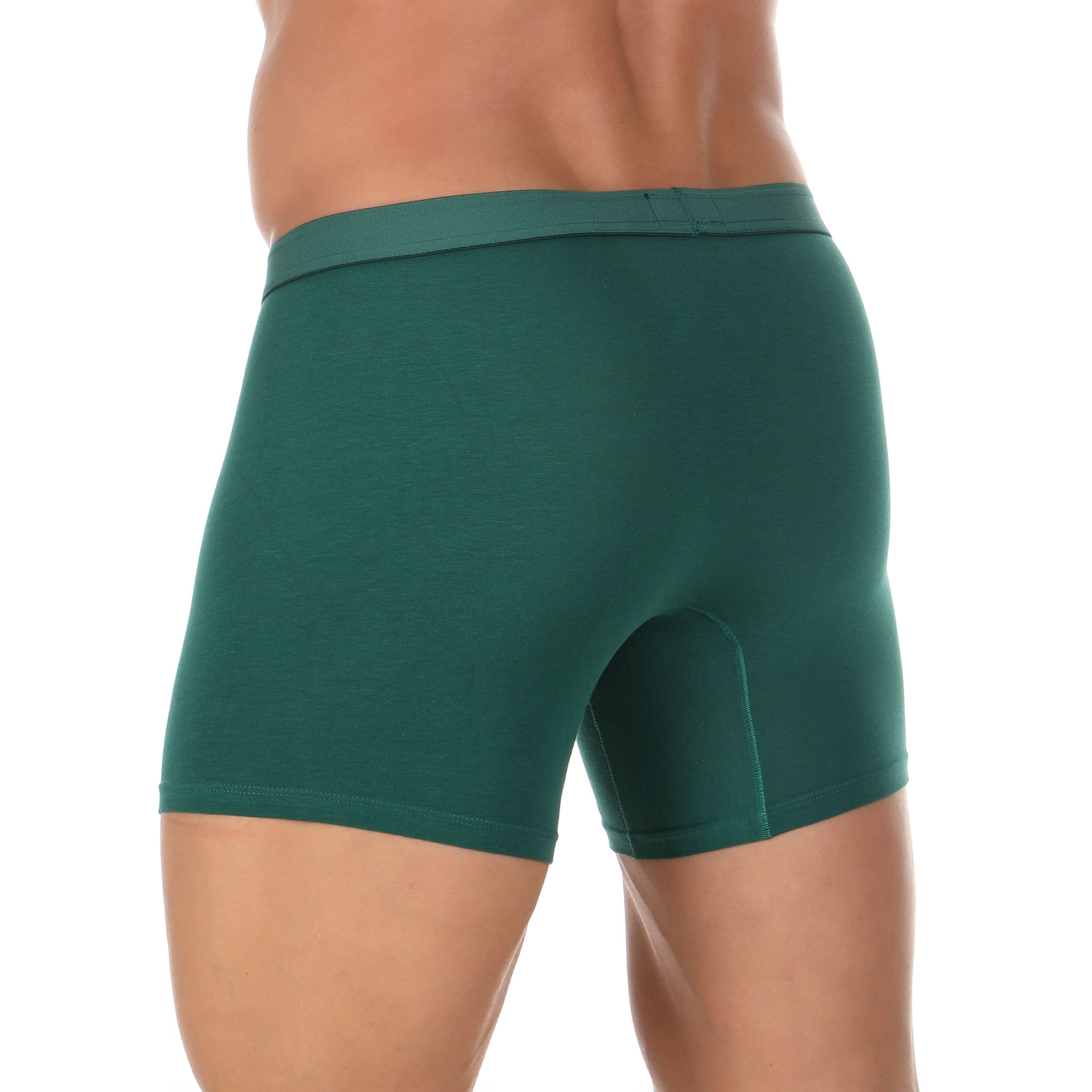 Набор из 3 мужских трусов-боксеров: зелёных, синих и бордовых 3