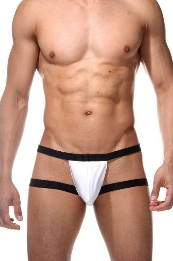 Бело-черные мужские трусы-джоки 1