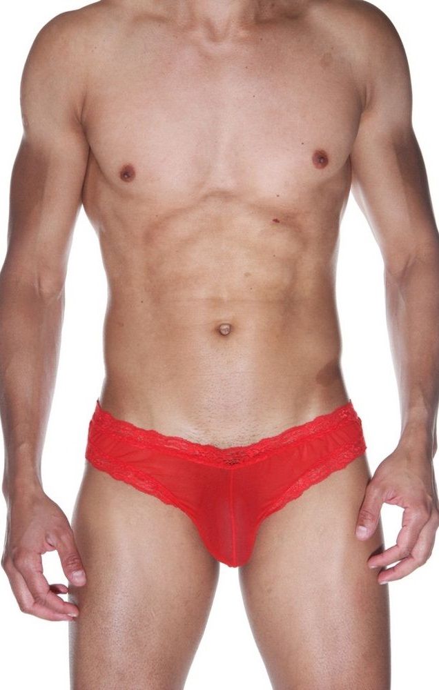 Красные мужские трусы-бразилиана 1
