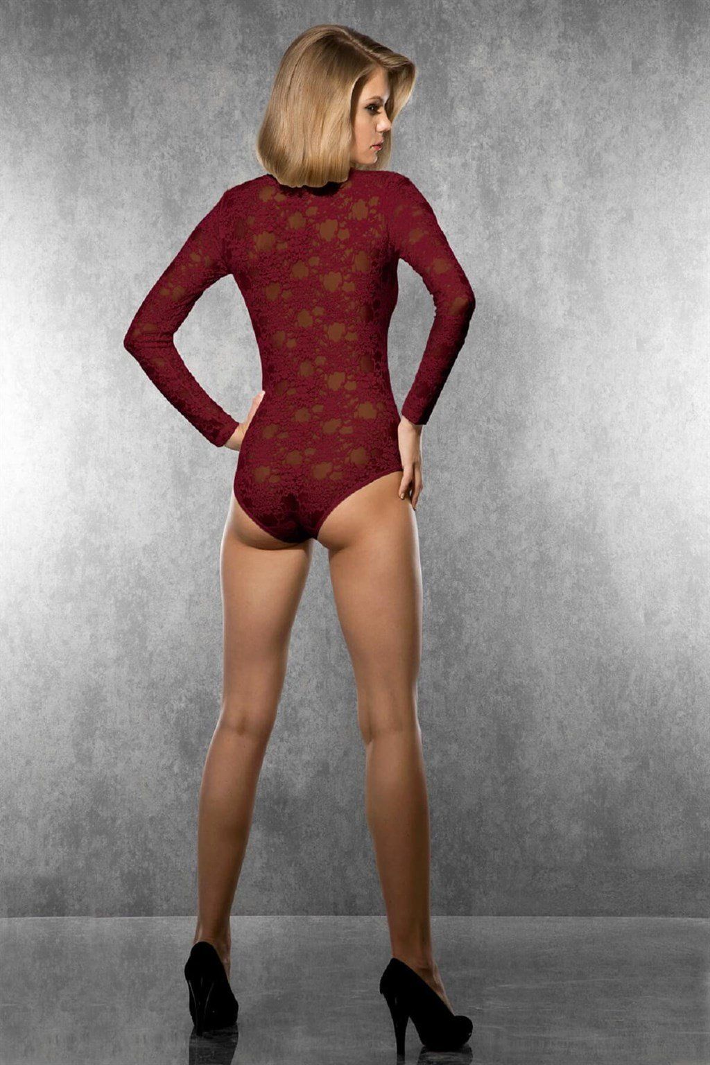 Нарядное кружевное боди с длинным рукавом Doreanse Passion 2