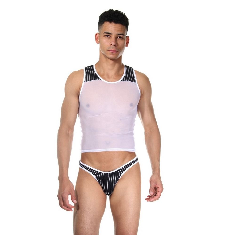 Сексуальный мужской комплект: майка и стринги 1