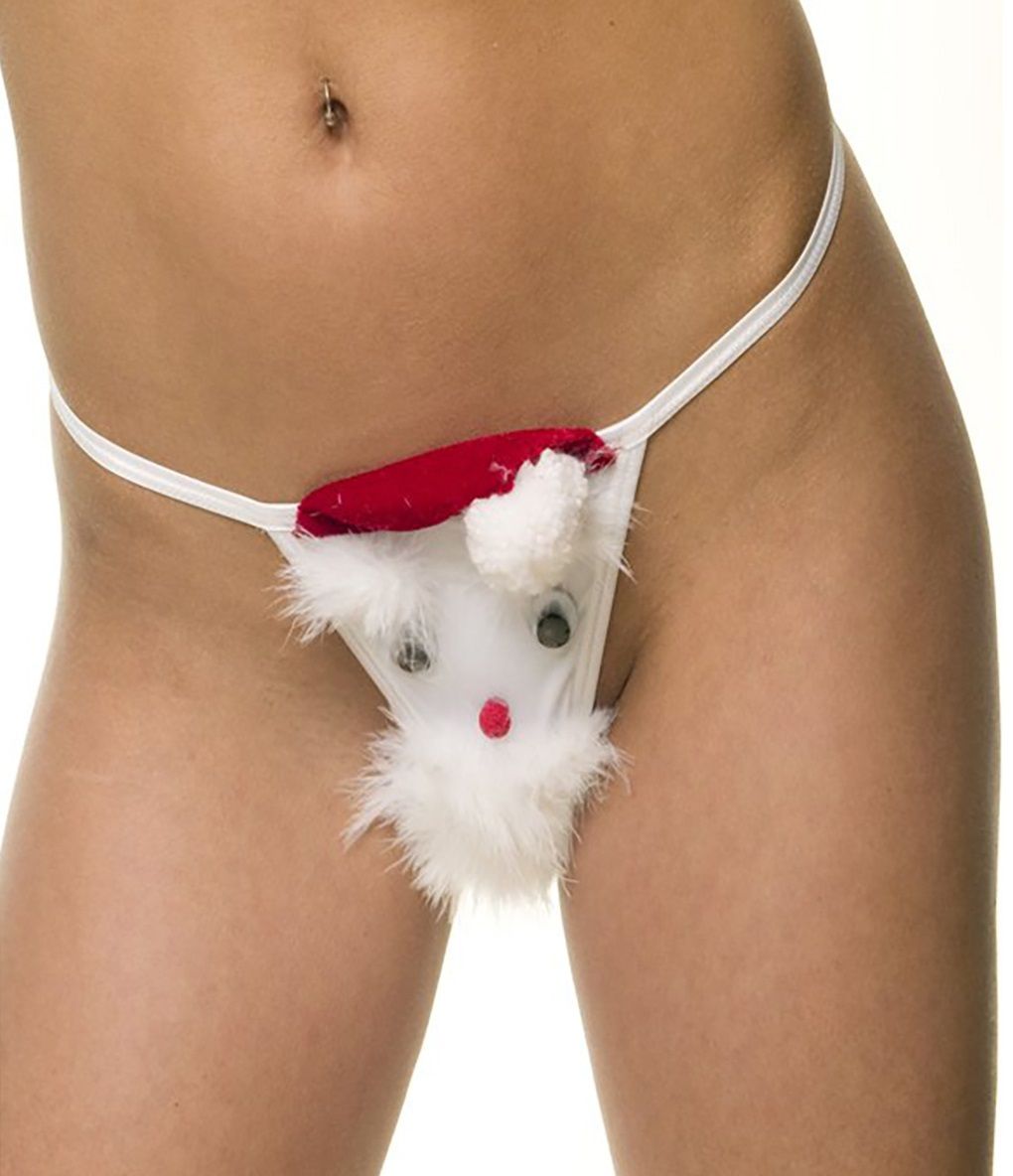 Игривые трусики-стринги в новогоднем стиле 1