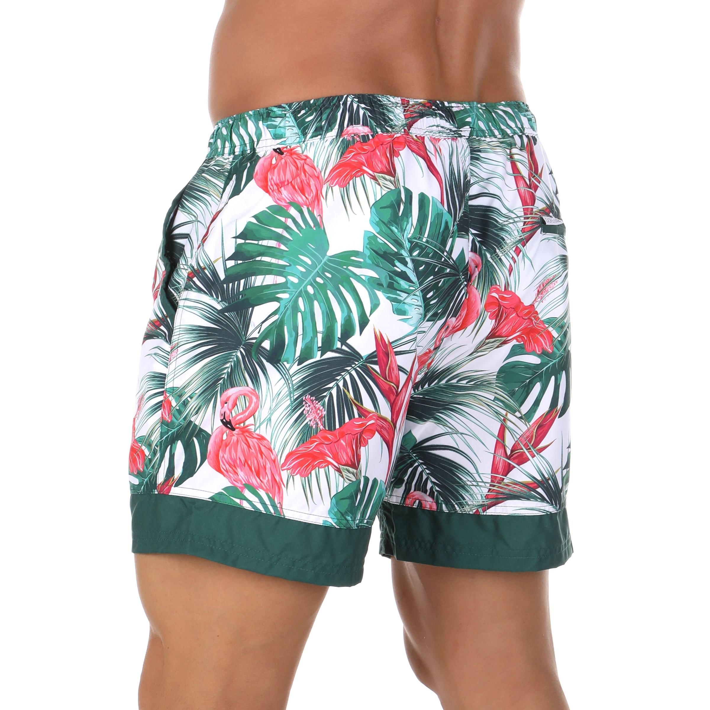 Мужские шорты для плавания с принтом в виде фламинго и тропиков Doreanse 2