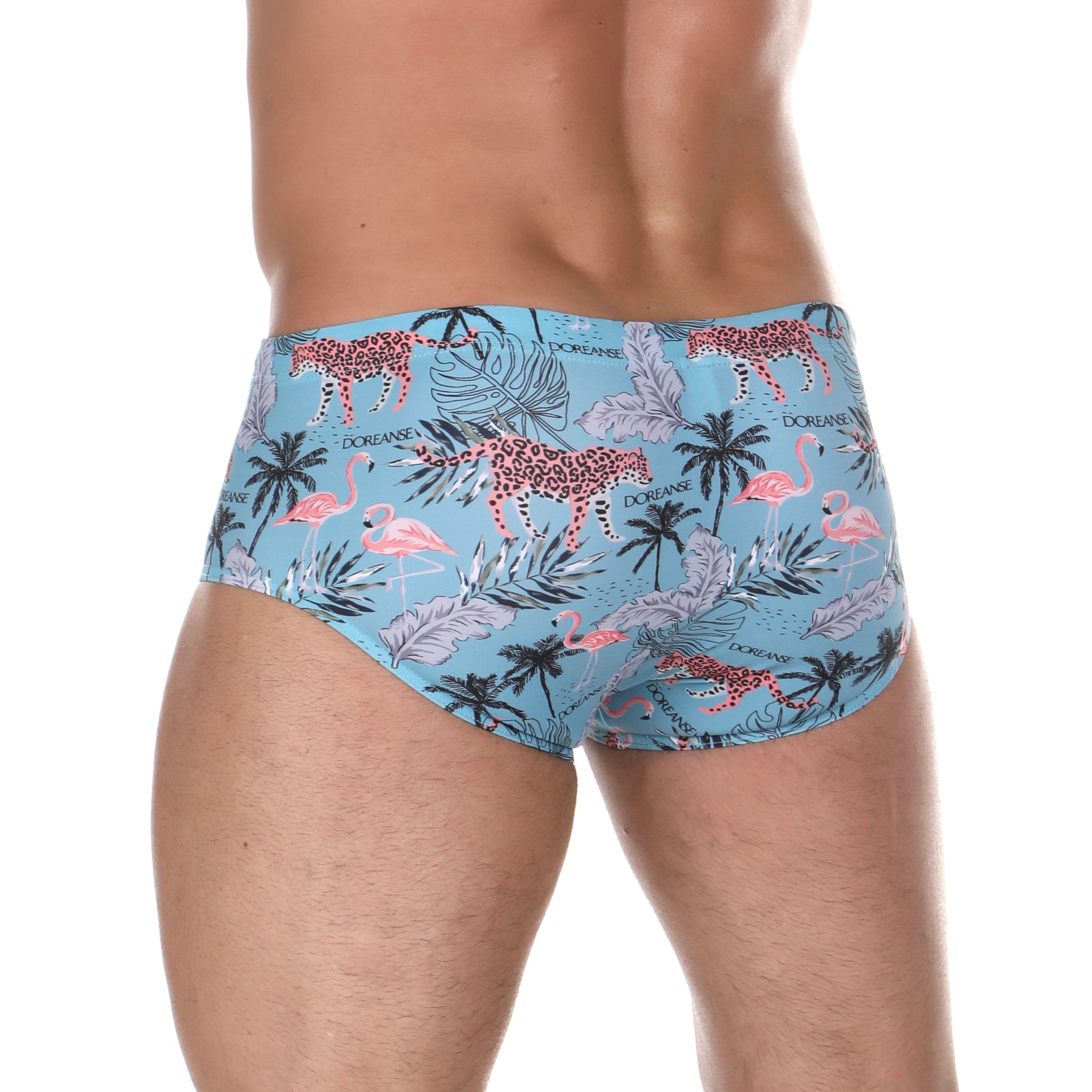 Бирюзовые мужские плавки с оригинальным принтом Doreanse Mayo 2