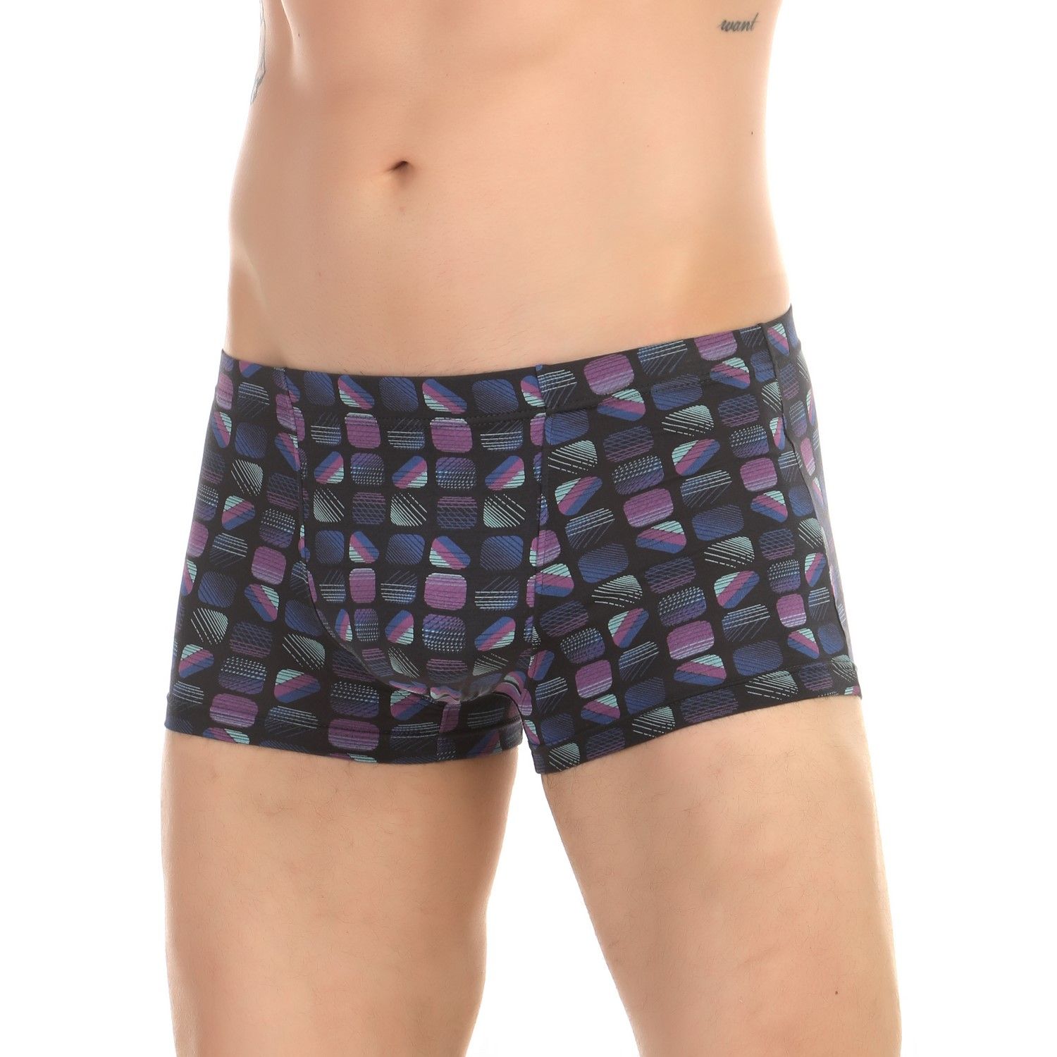 Набор из 3 мужских трусов-боксеров с принтом 4